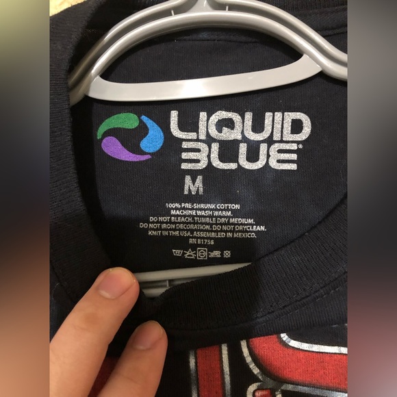 RUSH Liquid Blue Medium Tie-Dye STARMAN T-Shirt - Picture 3 of 6